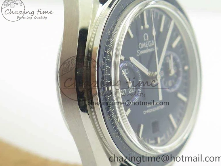 0519 SpeedMaster MoonWatch SS OMF 1:1 Best Edition Blue Dial On Leather Strap A9300 V FreshLook 8087